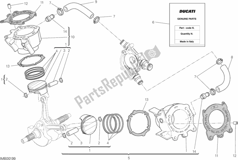 Tutte le parti per il Cilindri - Pistoni del Ducati Monster 1200 S 2015